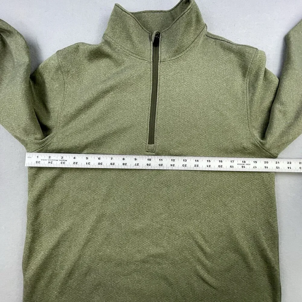 Under Armor 1/4 Zip Pullover Men’s M Army Green Cold Gear Micro Fleece Lined